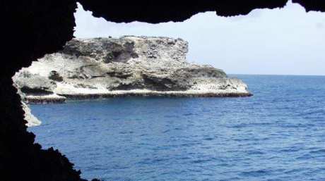 view from flower cave in Barbados